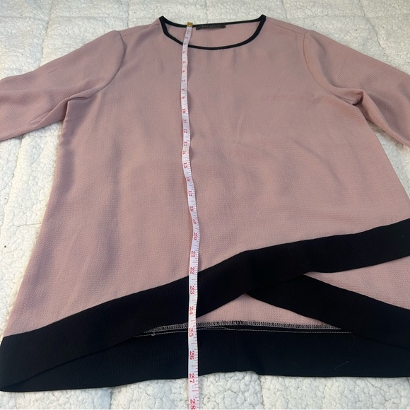 SUZY SHIER Pink and Black Blouse Relaxed Fit - Picture 8 of 11